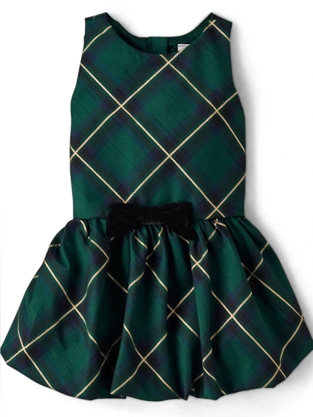 Gymboree Green Gold Plaid Royal Holiday Bubble Dress 5T NWT